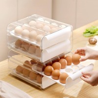 ৩২ টা  ডিমের  Food-grade Refrigerator Egg Container Keeping Fresh Egg Box Kitchen Transparent Storage Holders Fridge Organiser