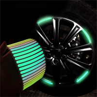 40-Pcs- Car & Bike Wheel Rim Reflective Stickers । Safe Night Driving Visibility Strips