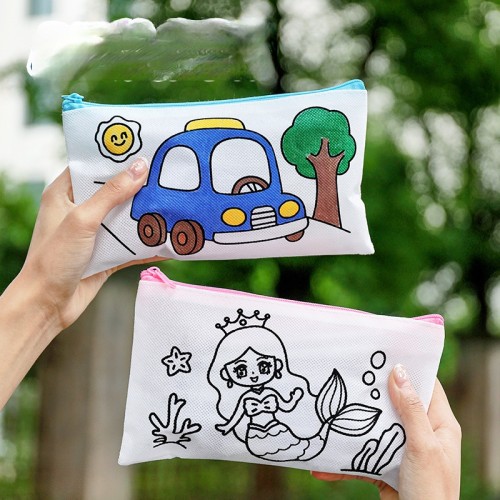 ৫ পিস Cartoon Zipper Non-Woven Bag for Children
