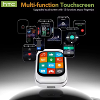 HTC NE48 AI Wireless Earbuds, Bluetooth 6.0, LCD Display, 165-Language Translation, Noise Cancelling, In-ear, Call Function