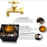 Magic Floating Faucet Shape Mini Tabletop Water Fountain Invisible Flowing Spout Indoor Water Feature Decor