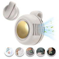 Mini USB Rechargeable 360° Rotatable Fan, 3-Speed Silent Mini Bladeless Fans Portable Clip-On Fan