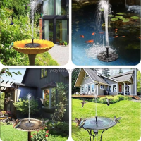 Outdoor Garden Solar Pond Fountain Mini Floating Solar Powered Water Fountain Pump for Bird Bath
