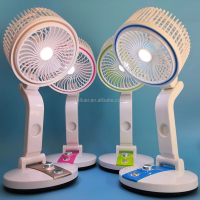 Rechargeable Folding Fan With LED Light ১ বার চার্জ দিলে টানা ৩ থেকে ৪ ঘন্টা চলবে।