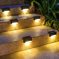 Small Solar Powered (২ পিস) LED Street Lights with Warm White Waterproof IP65 for Garden Landscape Outdoor Use