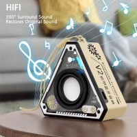 Transparent Portable for V5.3 Speaker with RGB LED Light Subwoofer